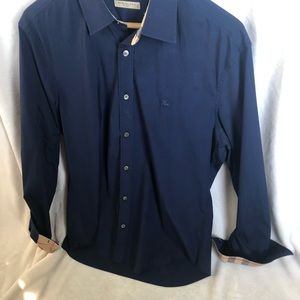 Navy Blue Burberry Shirt